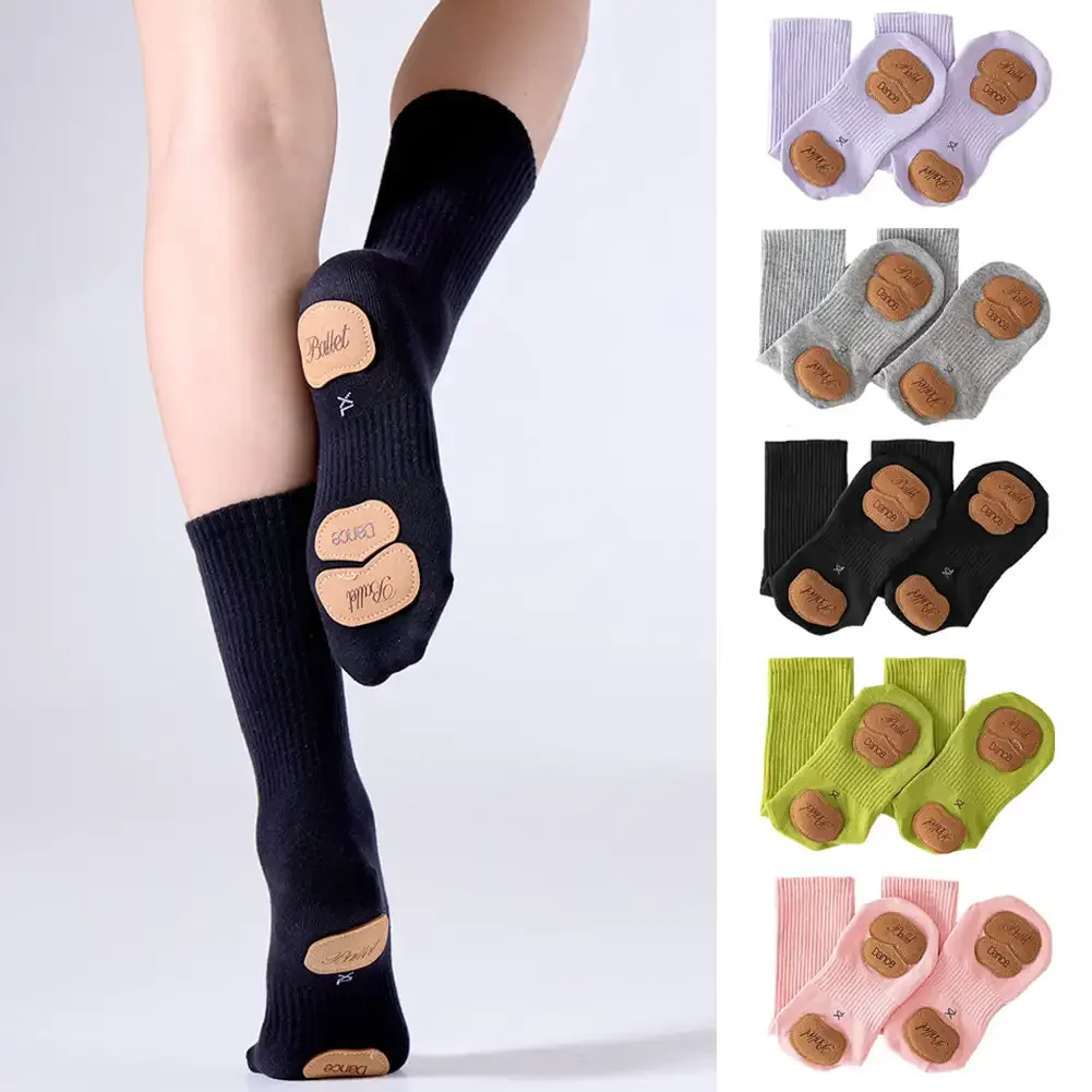 Pilates Yoga Grip Socks - ลื่นโมเดิร์นเต้นรําโยคะถุงเท้าผู้หญิงผู้ชายถุงเท้าผ้าฝ้ายถุงเท้าบัลเล่ต์พิลาทิสโยคะเด็กผู้ใหญ่เต้นรําถุงน่อง