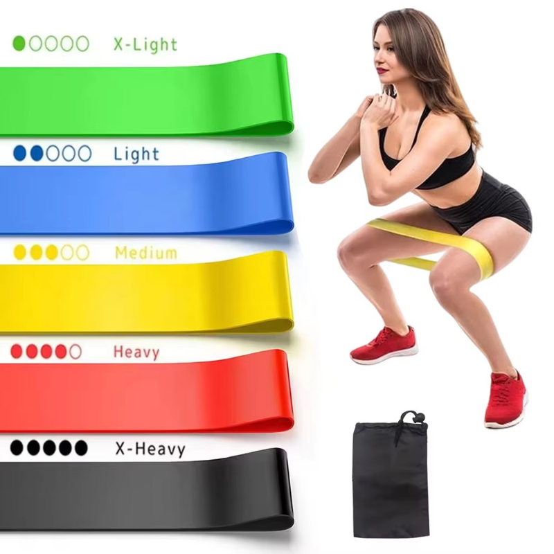 Pilates Yoga Or - 1/2/3/4/5 ชิ้นแถบต้านทาน แถบยืดหยุ่นสำหรับออกกำลังกายผู้หญิงหรือผู้ชาย ชุดแถบออกกำลังกายสำหรับโยคะ พิลาทิส