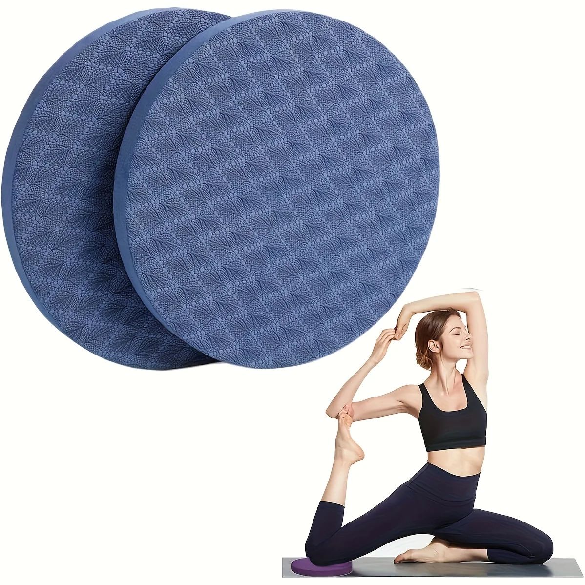 Pilates Yoga Bag - แผ่นรองเข่าโยคะ 2 ชิ้น แผ่นรองเข่าหนาสำหรับออกกำลังกาย ใช้ได้กับเข่า ข้อศอก