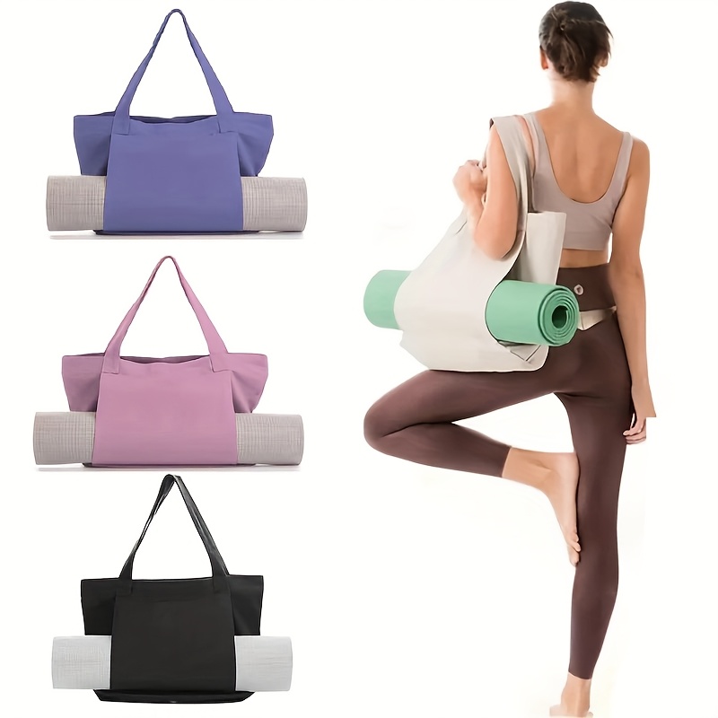 Pilates Yoga Bag - กระเป๋าโยคะอเนกประสงค์ กระเป๋าใส่เสื่อโยคะ ความจุขนาดใหญ่ พกพาสะดวก ทำจากผ้าแคนวาส สำหรับฟิตเนส