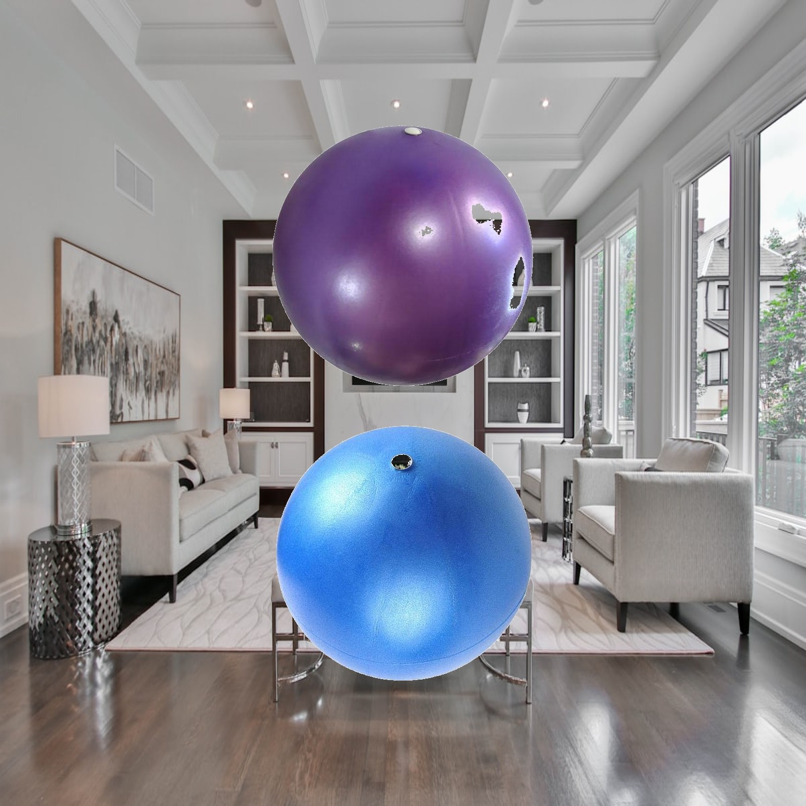 Pilates Yoga Or - ลูกบอลโยคะฟิตเนสขนาด 25 ซม. ลูกบอลพิลาทิสขนาดเล็ก ป้องกันการแตก ทำจาก
