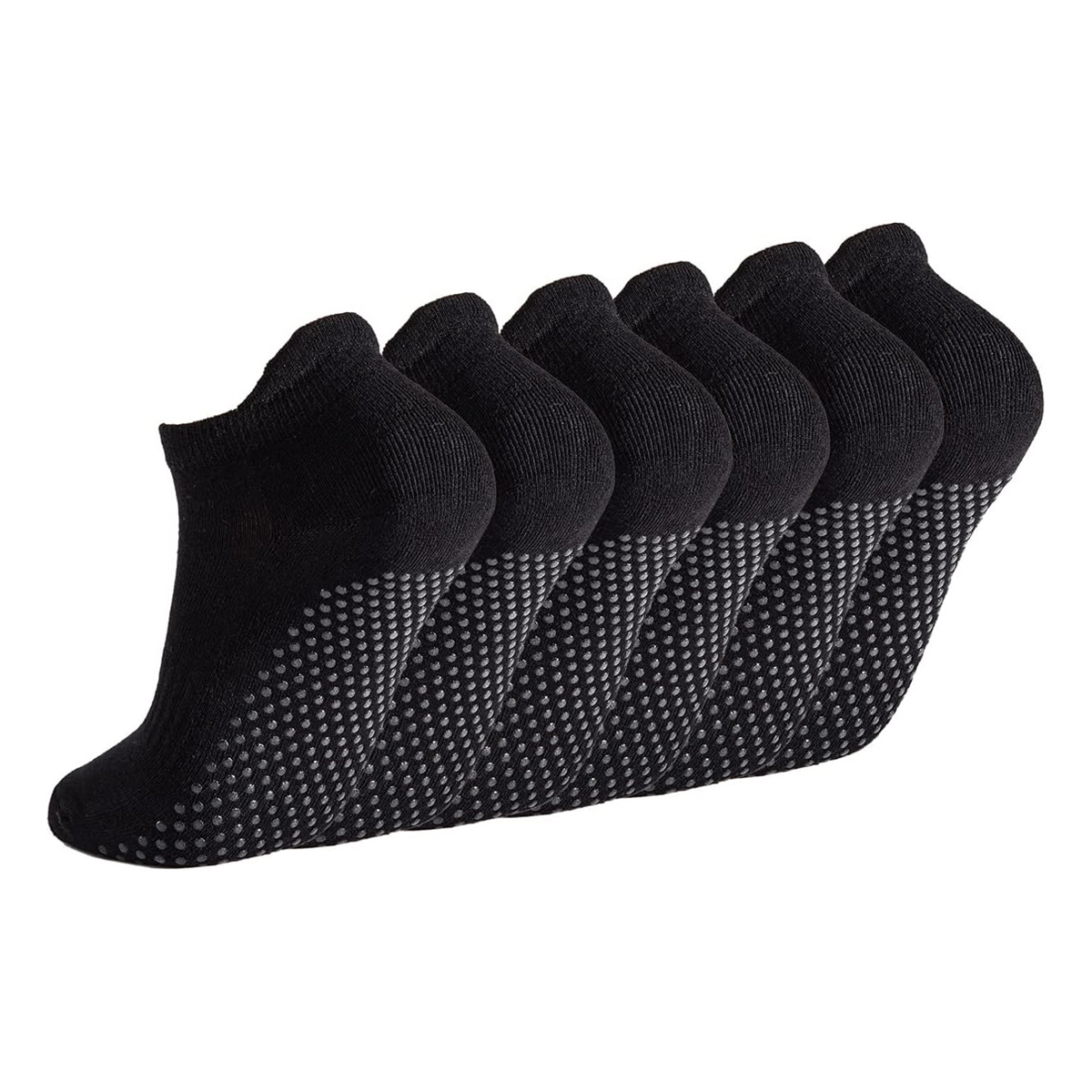 Pilates Yoga Grip Socks - 6 คู่ถุงเท้าโยคะสําหรับผู้หญิงพิลาทิสถุงเท้ากันลื่นสตรีพิลาทิสถุงเท้า Grips สําหรับผู้หญิง Grippers ถุงเท้าไม่มีถุงเท้ากันลื่นผู้หญิง