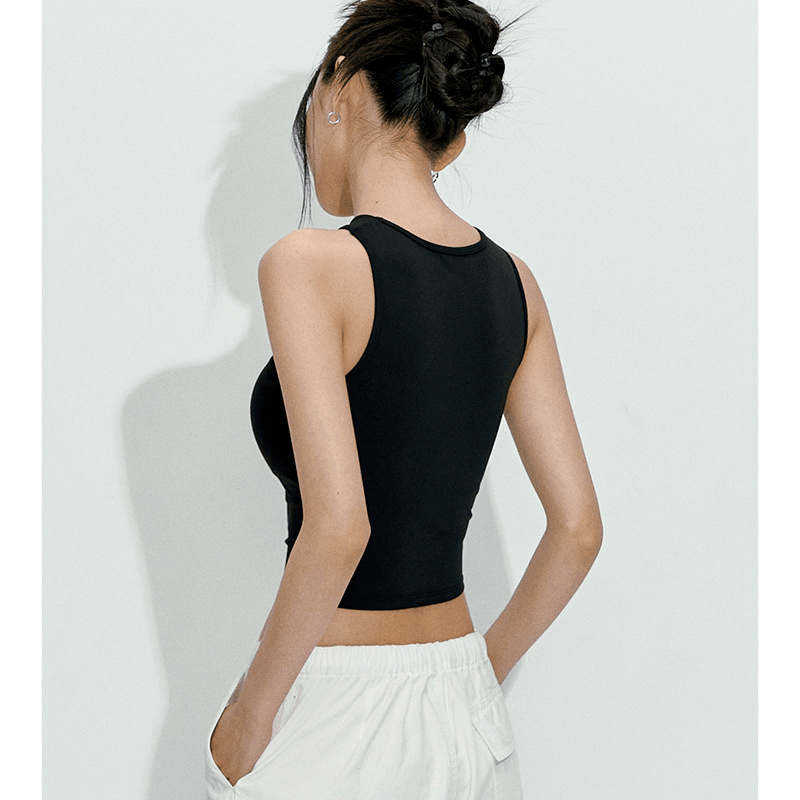 Pilates Yoga Or - เสื้อกีฬาแบบผูกคอสำหรับผู้หญิง สีดำ แบบชิ้นเดียว สำหรับพิลาทิส ฟิตเนส โยคะ