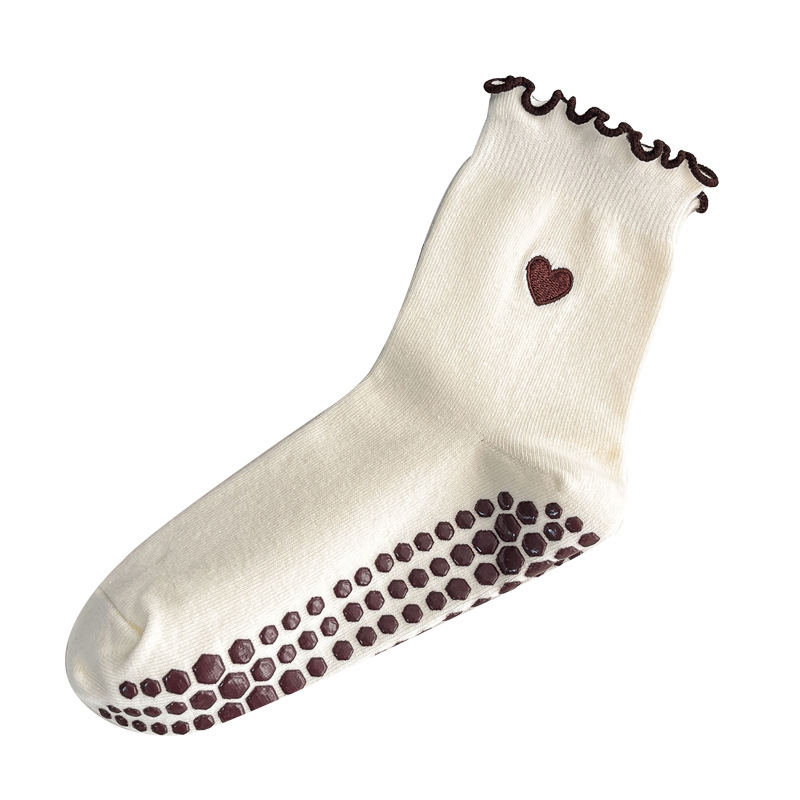 ถุงเท้าโยคะสำหรับผู้หญิง ผ้าฝ้ - Pilates Yoga Grip Socks บทวิจารณ์และราคา