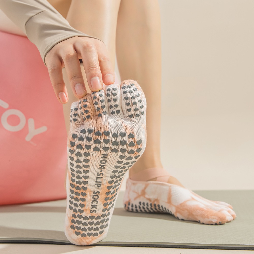 ถุงเท้าผู้หญิงแบบห้านิ้วสำหรับ - Pilates Yoga Grip Socks บทวิจารณ์และราคา