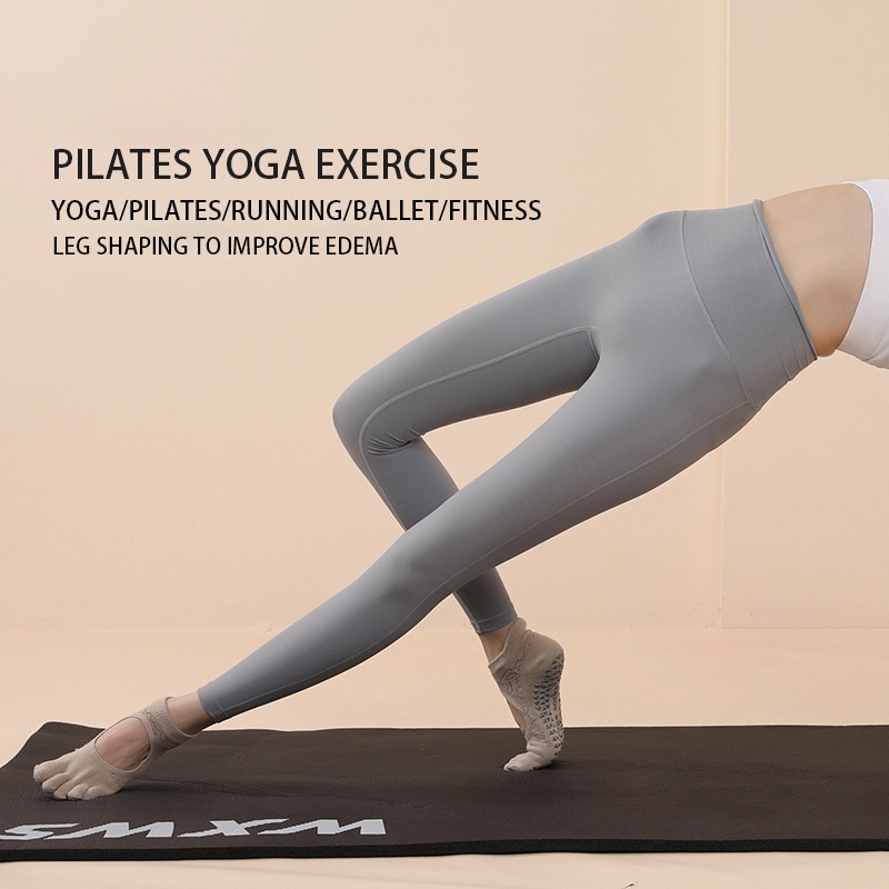 ถุงเท้าพิลาทีสห้านิ้วสำหรับผู้ - Pilates Yoga Grip Socks บทวิจารณ์และราคา