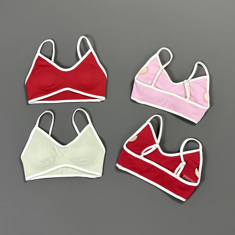 เสื้อชั้นในโยคะแบบมีสายรัดคอวี - Yoga Strap Cotton บทวิจารณ์และราคา