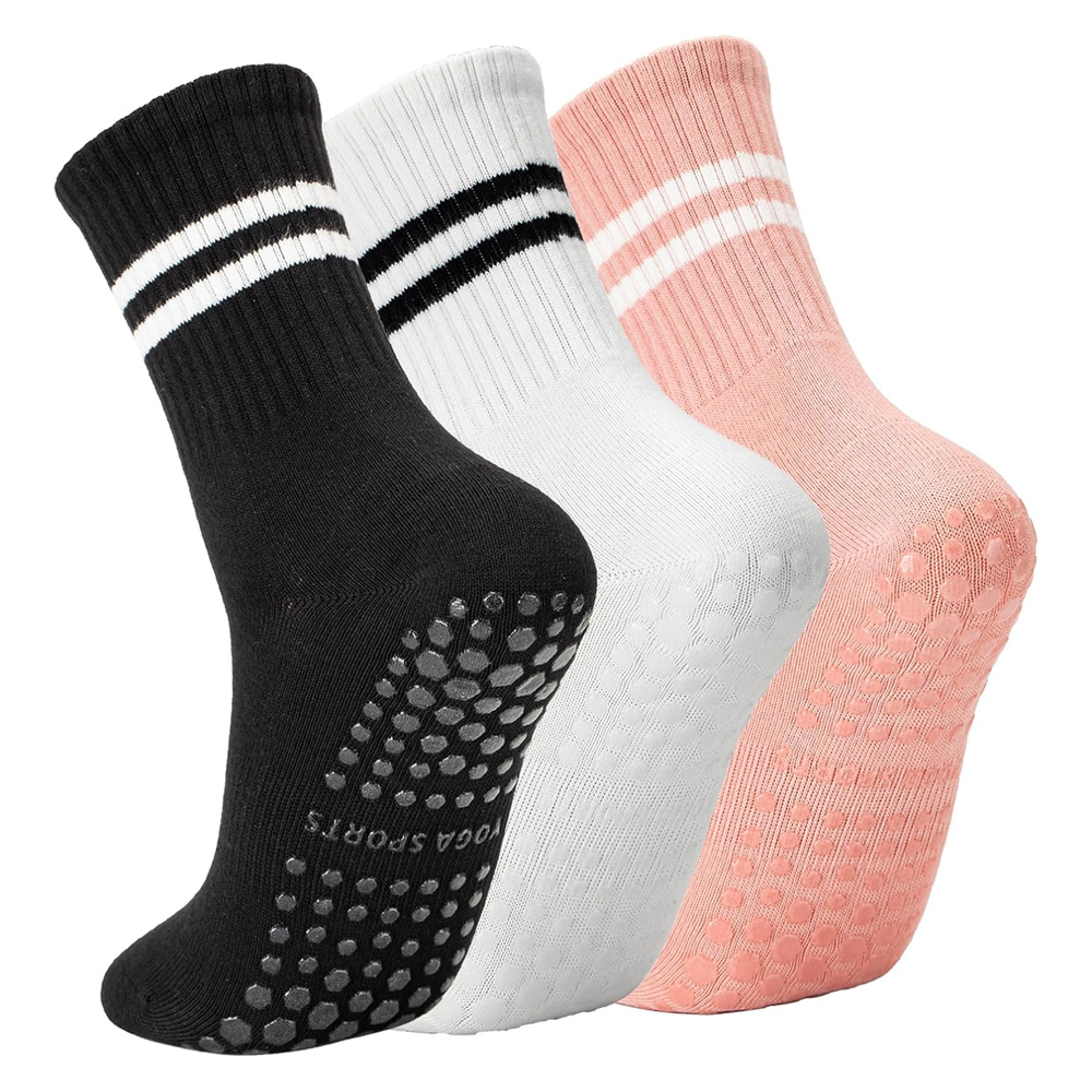 ถุงเท้าโยคะพิลาทิสพร้อมด้ามจับ - Pilates Yoga Grip Socks บทวิจารณ์และราคา