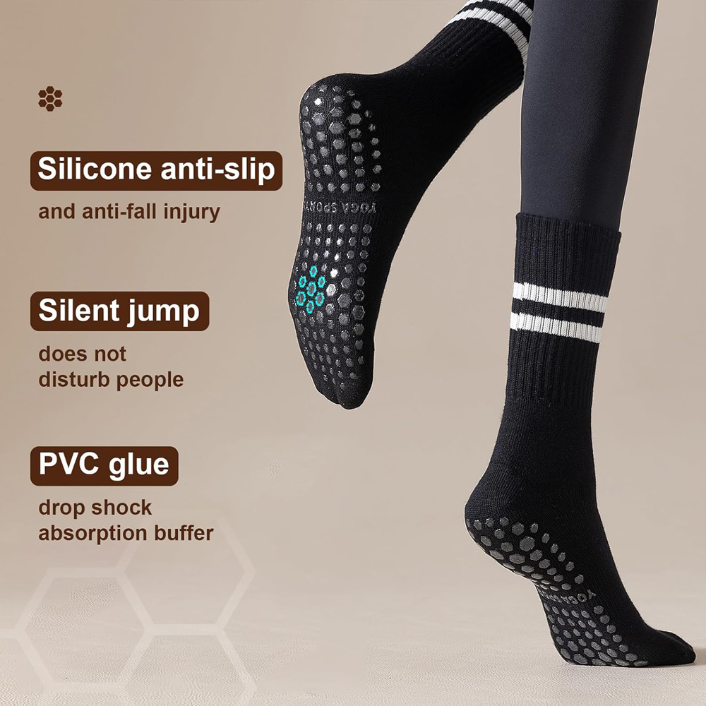 ถุงเท้าโยคะพิลาทิสพร้อมด้ามจับ - Pilates Yoga Grip Socks บทวิจารณ์และราคา