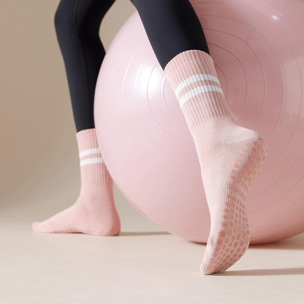 ถุงเท้าโยคะพิลาทิสพร้อมด้ามจับ - Pilates Yoga Grip Socks บทวิจารณ์และราคา