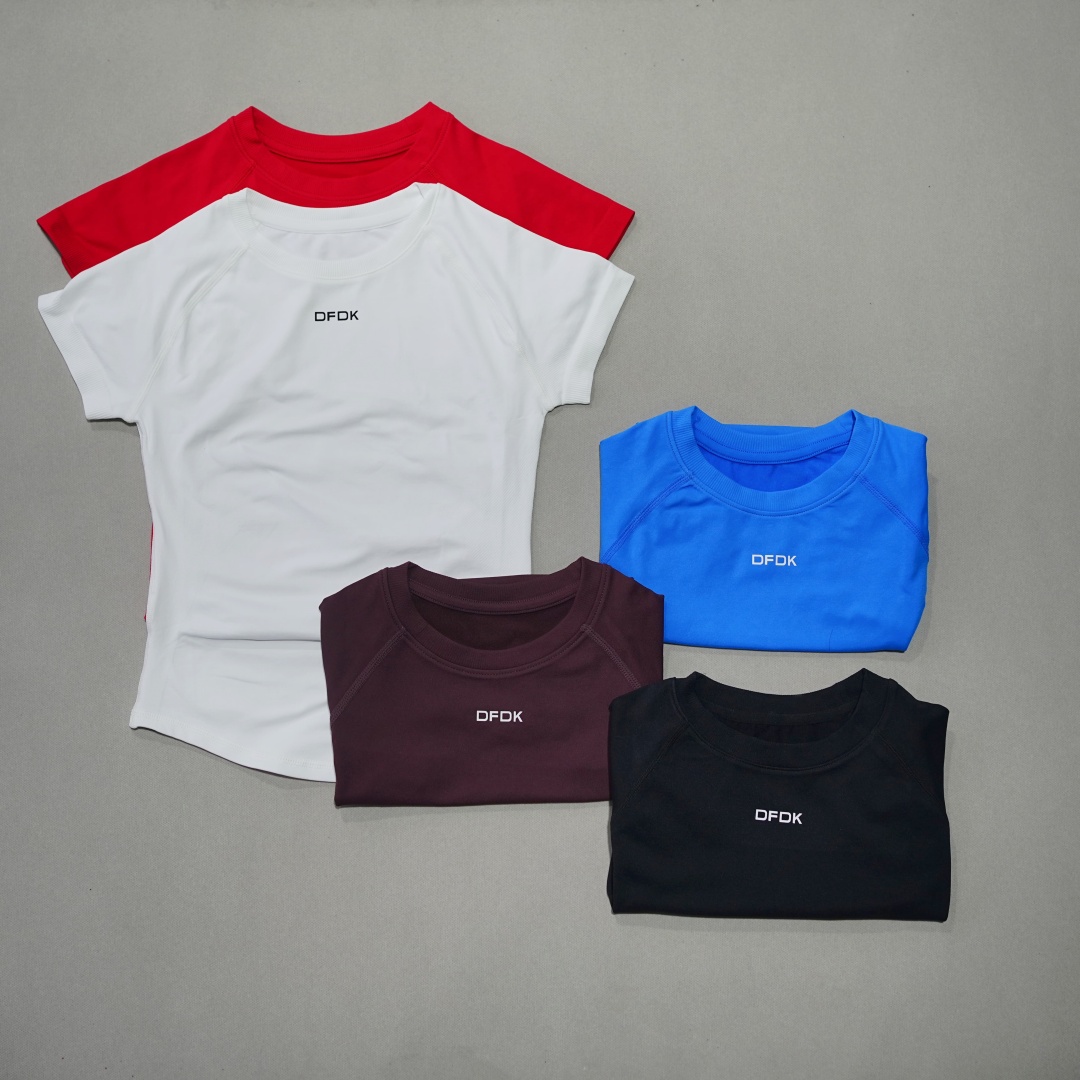 DFDK เสื้อยืดแขนสั้นผู้หญิงแบบ - Yoga Strap Cotton บทวิจารณ์และราคา