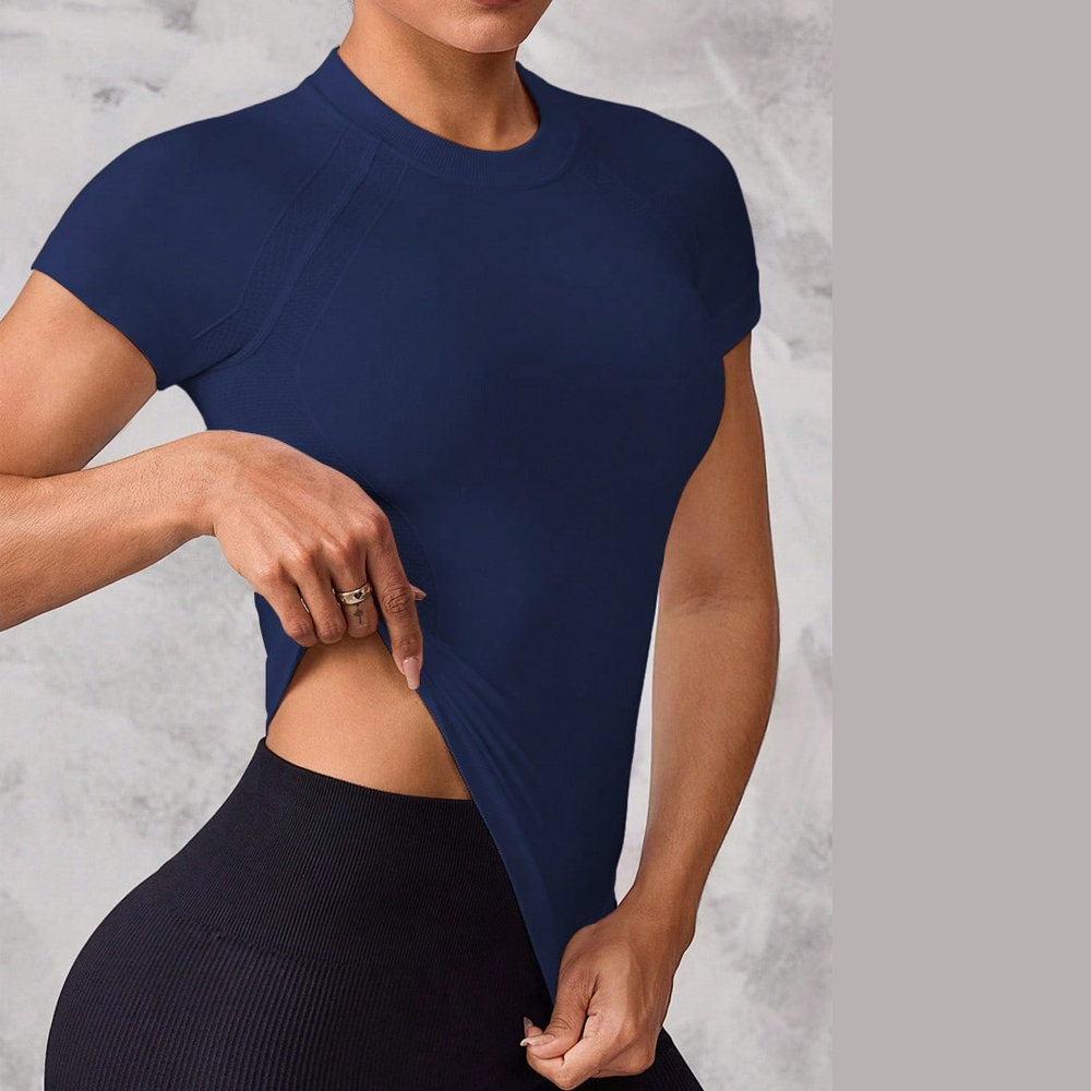 เสื้อกีฬาแขนสั้นสำหรับผู้หญิง  - Yoga Strap Cotton บทวิจารณ์และราคา