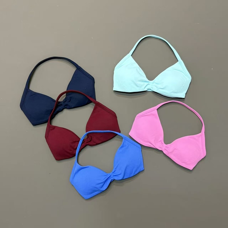เสื้อชั้นในกีฬาแบบผูกคอสำหรับผ - Yoga Strap Cotton บทวิจารณ์และราคา