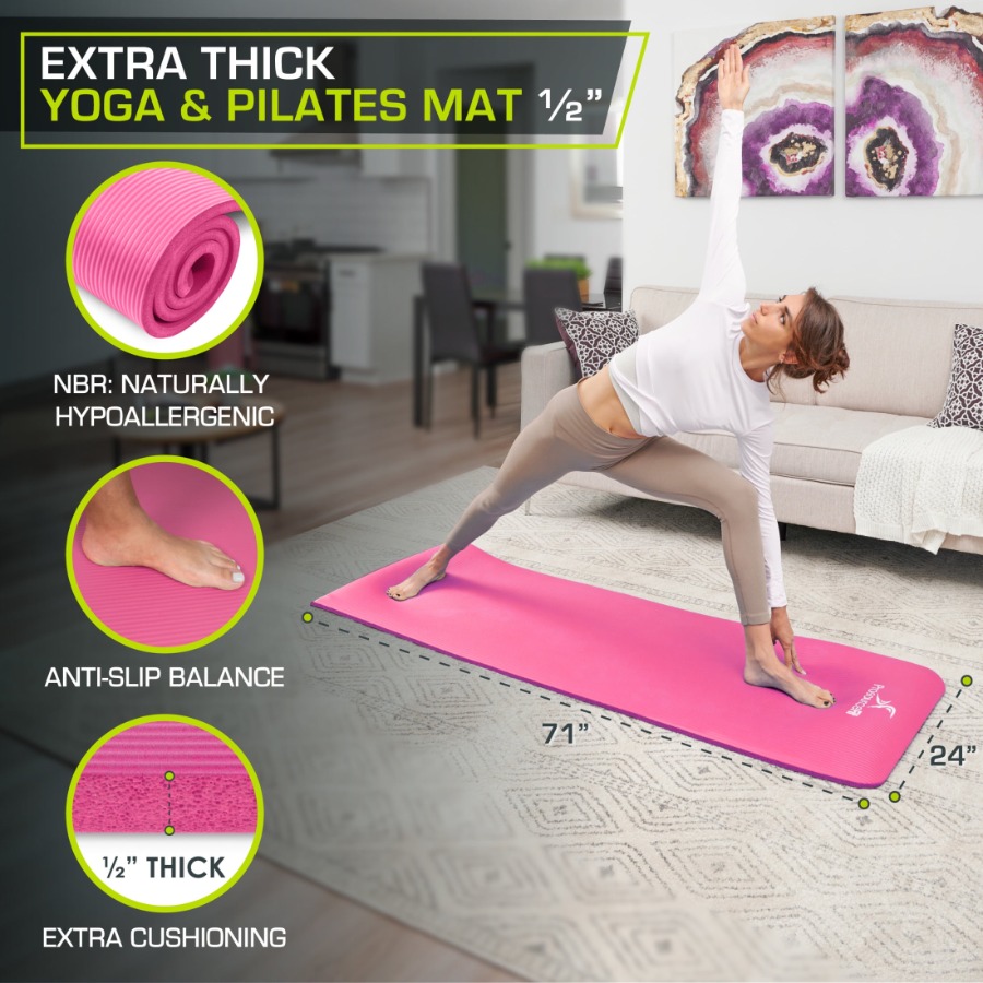 เสื่อโยคะและพิลาทิสแบบหนาพิเศษ - Pilates Yoga Or บทวิจารณ์และราคา