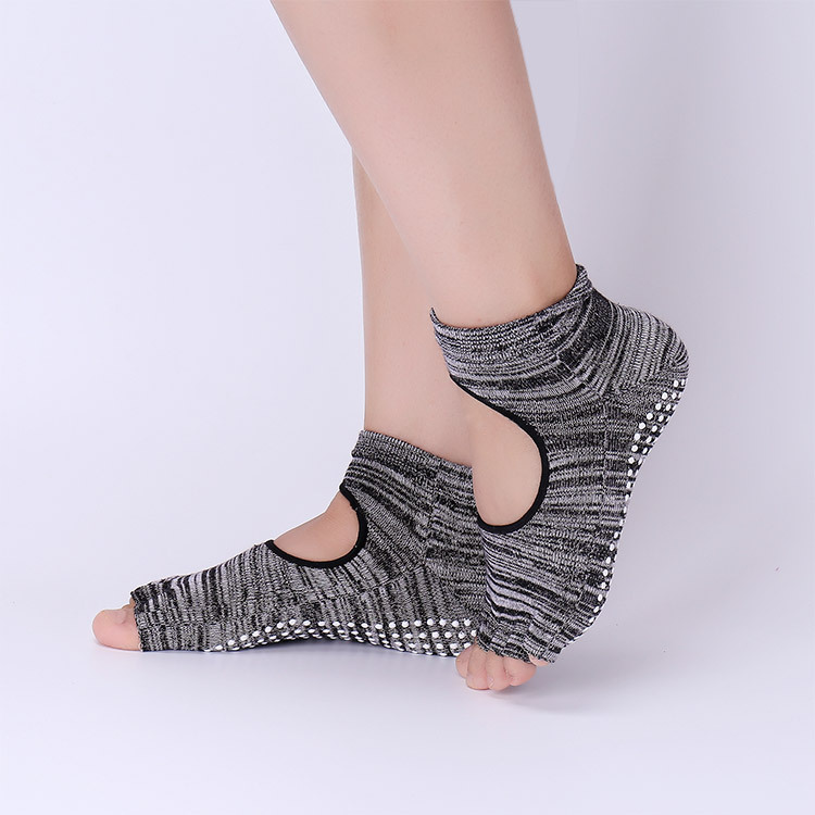 ถุงเท้าโยคะกันลื่นพร้อมที่ยึดเ - Pilates Yoga Grip Socks บทวิจารณ์และราคา